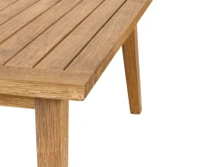 Online Beliani Set di divani angolari da giardino 5 posti ALCAMO Lato Sinistro Legno d'acacia Beige chiaro Beige Bianco Marrone