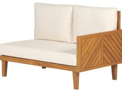 Sale Beliani Set di divani angolari da giardino 4 posti BARATTI Lato Sinistro Legno d'acacia Marrone Beige Marrone