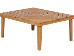 Sale Beliani Set di divani angolari da giardino 4 posti BARATTI Lato Sinistro Legno d'acacia Marrone Beige Marrone
