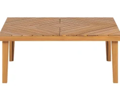 Sale Beliani Set di divani angolari da giardino 4 posti BARATTI Lato Sinistro Legno d'acacia Marrone Beige Marrone