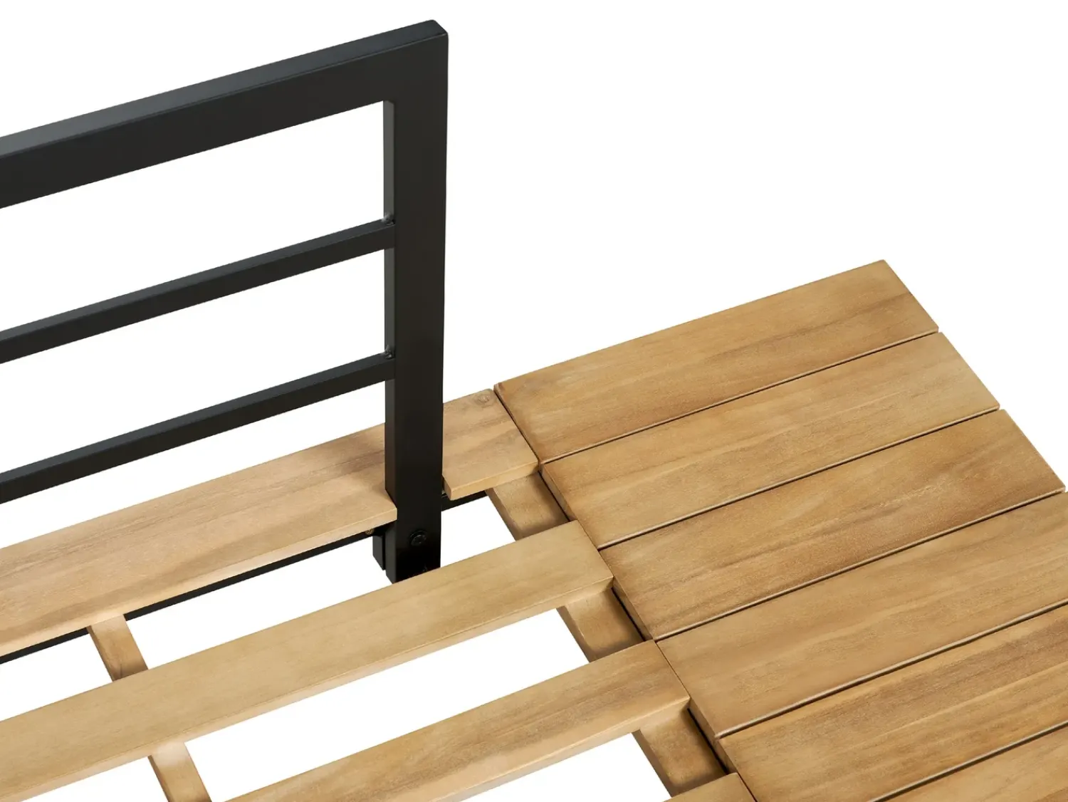 Hot Beliani Set di divani angolari da giardino 5 posti MYKONOS Lato destro Legno di acacia certificato Bianco sporco Bianco Marrone