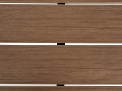 Beliani Set di divani angolari da giardino 5 posti MESSINA Lato Sinistro Metallo Beige Beige Marrone Nero