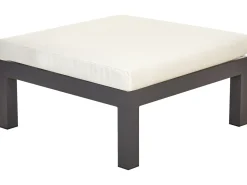 Beliani Set di divani angolari da giardino 5 posti MESSINA Lato Sinistro Metallo Beige Beige Marrone Nero