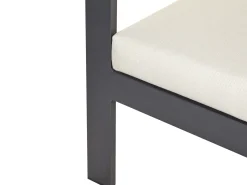 Beliani Set di divani angolari da giardino 5 posti MESSINA Lato Sinistro Metallo Beige Beige Marrone Nero