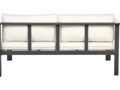 Beliani Set di divani angolari da giardino 5 posti MESSINA Lato Sinistro Metallo Beige Beige Marrone Nero