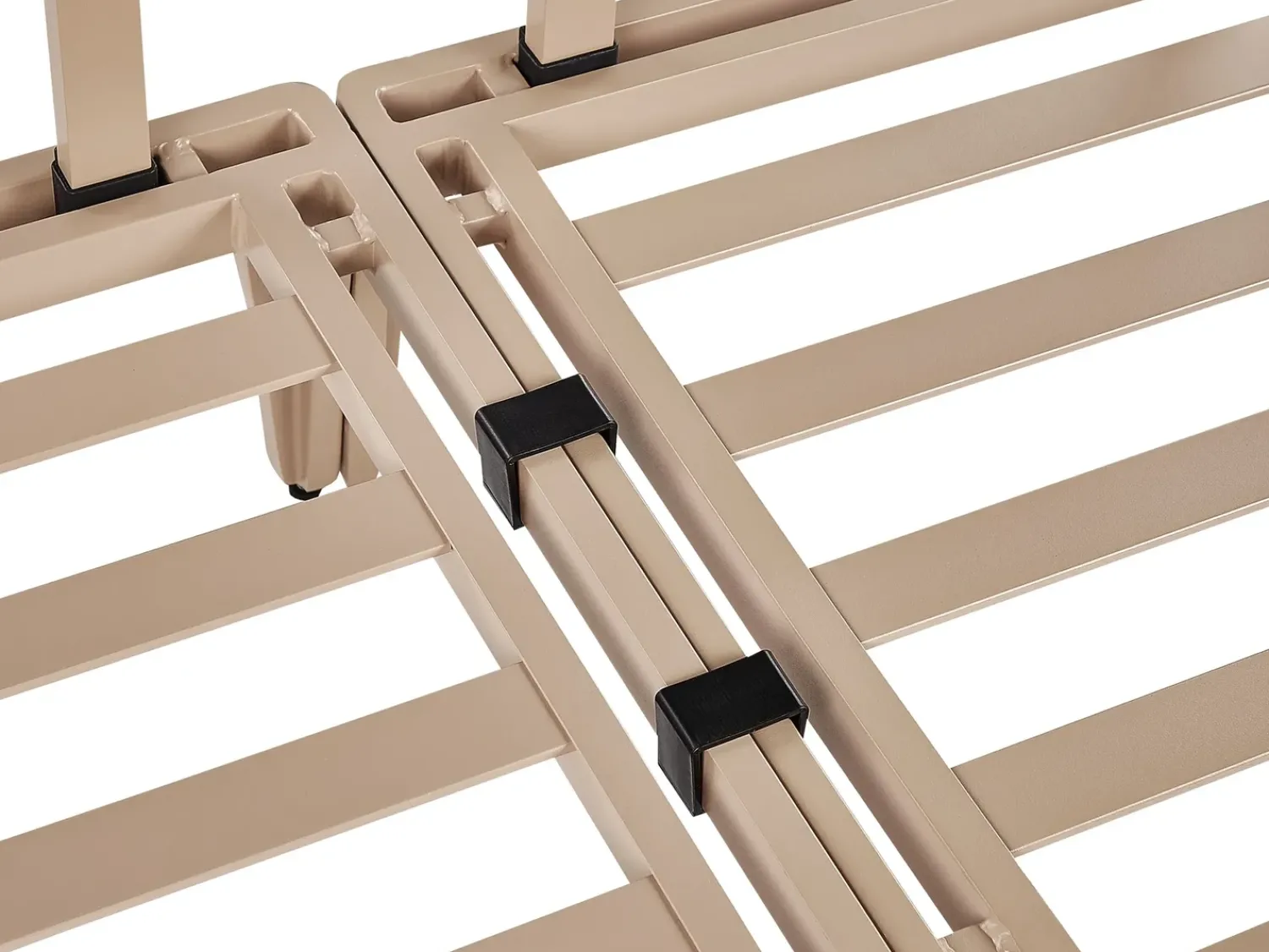 Discount Beliani Set di divani angolari da giardino 6 posti RIMA III Lato Sinistro Modulare Metallo chiaro Beige