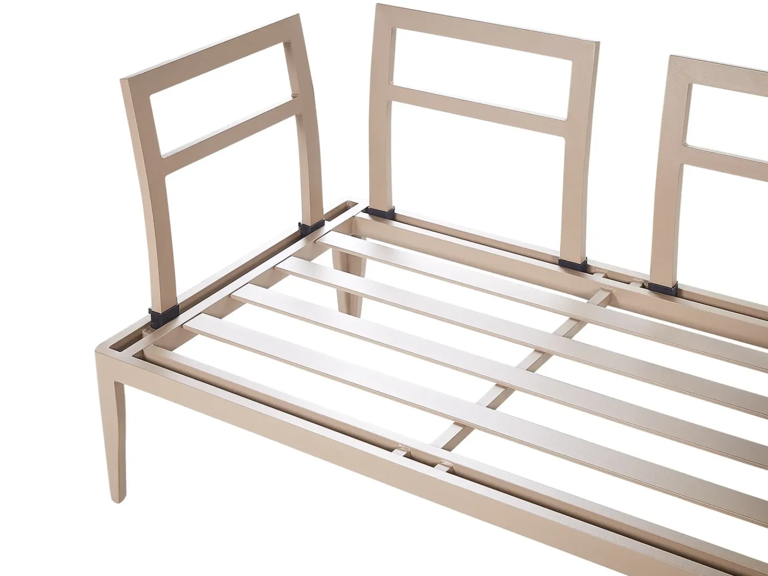 Discount Beliani Set di divani angolari da giardino 6 posti RIMA III Lato Sinistro Modulare Metallo chiaro Beige