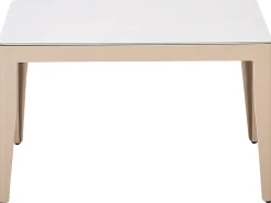 Discount Beliani Set di divani angolari da giardino 6 posti RIMA III Lato Sinistro Modulare Metallo chiaro Beige