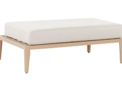 Discount Beliani Set di divani angolari da giardino 6 posti RIMA III Lato Sinistro Modulare Metallo chiaro Beige