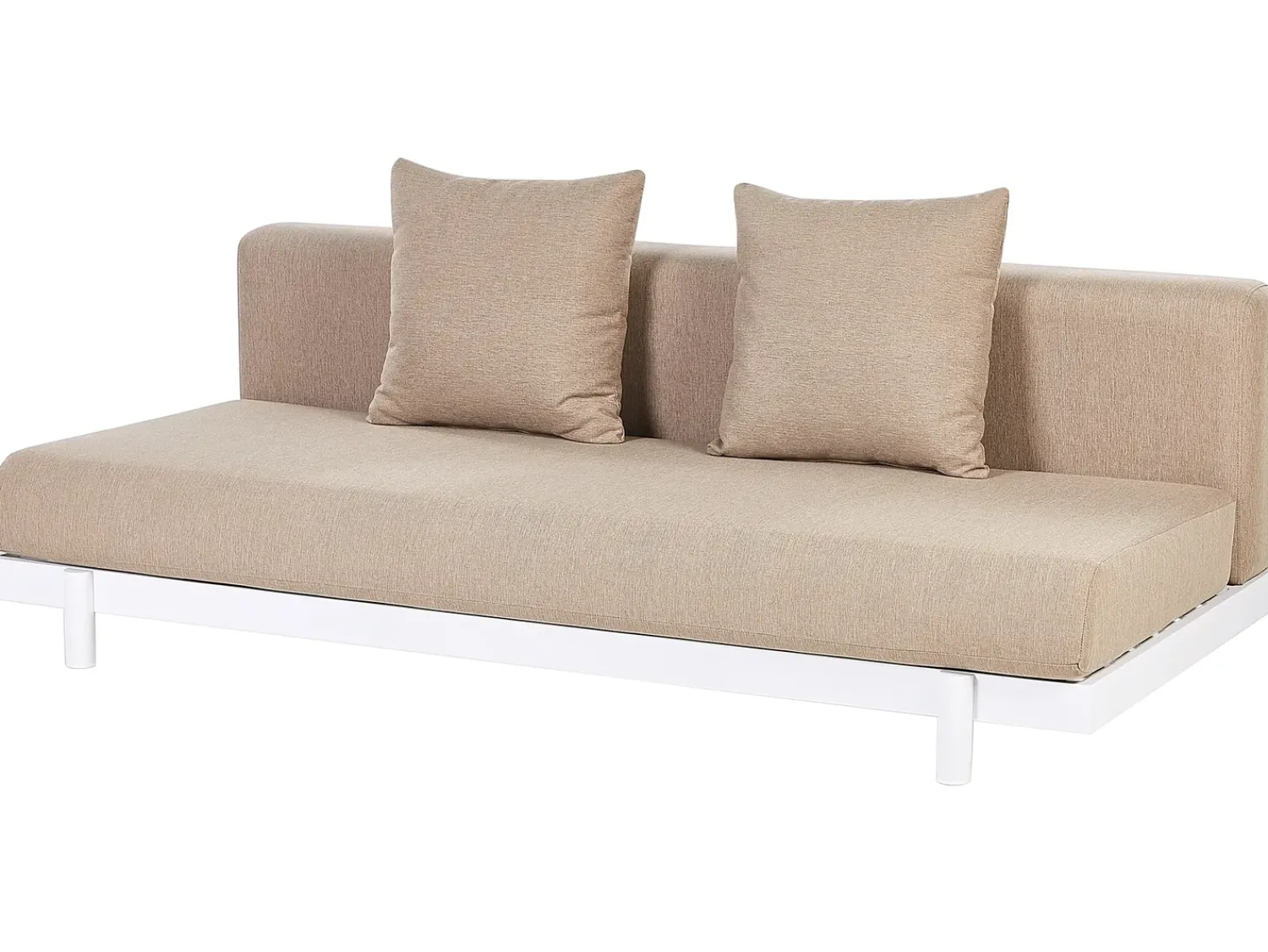 Sale Beliani Set di divani angolari da giardino 5 posti MISSANELLO Beige Beige Bianco