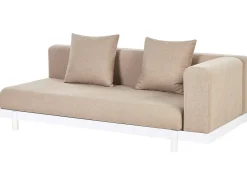 Sale Beliani Set di divani angolari da giardino 5 posti MISSANELLO Beige Beige Bianco