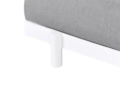 Beliani Set di divani angolari da giardino 5 posti MISSANELLO Grigio Bianco Grigio