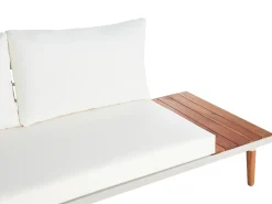 Outlet Beliani Set di divani angolari da giardino 5 posti CORATO Legno d'acacia sporco Bianco
