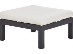 Online Beliani Set di divani angolari da giardino 5 posti MESSINA Lato Sinistro Metallo Bianco sporco Bianco Grigio Nero