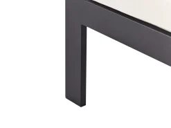 Online Beliani Set di divani angolari da giardino 5 posti MESSINA Lato Sinistro Metallo Bianco sporco Bianco Grigio Nero