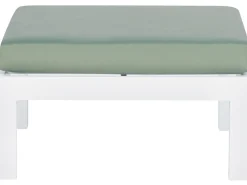 Sale Beliani Set di divani angolari da giardino 5 posti MESSINA Lato Sinistro Metallo Verde Bianco Grigio Verde
