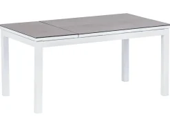 Sale Beliani Set di divani angolari da giardino 5 posti MESSINA Lato Sinistro Metallo Verde Bianco Grigio Verde