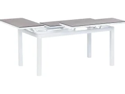 Sale Beliani Set di divani angolari da giardino 5 posti MESSINA Lato Sinistro Metallo Verde Bianco Grigio Verde