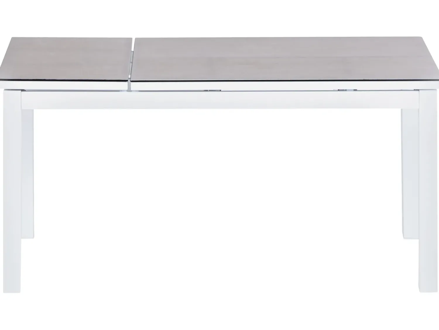 Outlet Beliani Set di divani angolari da giardino 5 posti MESSINA Lato Sinistro Metallo Bianco sporco Bianco Grigio