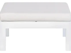 Outlet Beliani Set di divani angolari da giardino 5 posti MESSINA Lato Sinistro Metallo Bianco sporco Bianco Grigio
