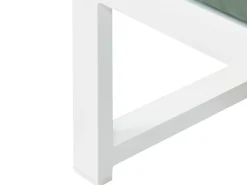 Outlet Beliani Set di divani angolari da giardino 6 posti CASTELLA/FRATTE Lato Sinistro Metallo Verde Bianco Grigio Verde