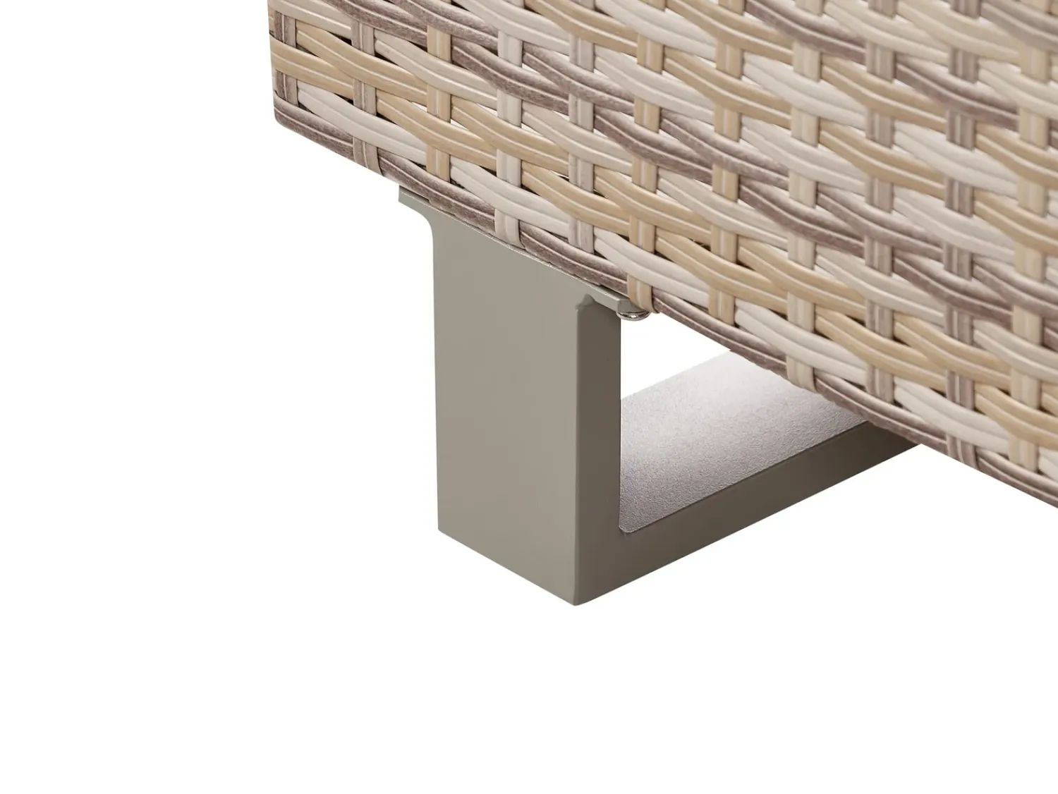 Online Beliani Set di divani angolari da giardino 5 posti LANCIANO Lato destro Rattan sintetico (PE) Bianco sporco Bianco Beige