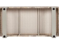 Online Beliani Set di divani angolari da giardino 5 posti LANCIANO Lato destro Rattan sintetico (PE) Bianco sporco Bianco Beige