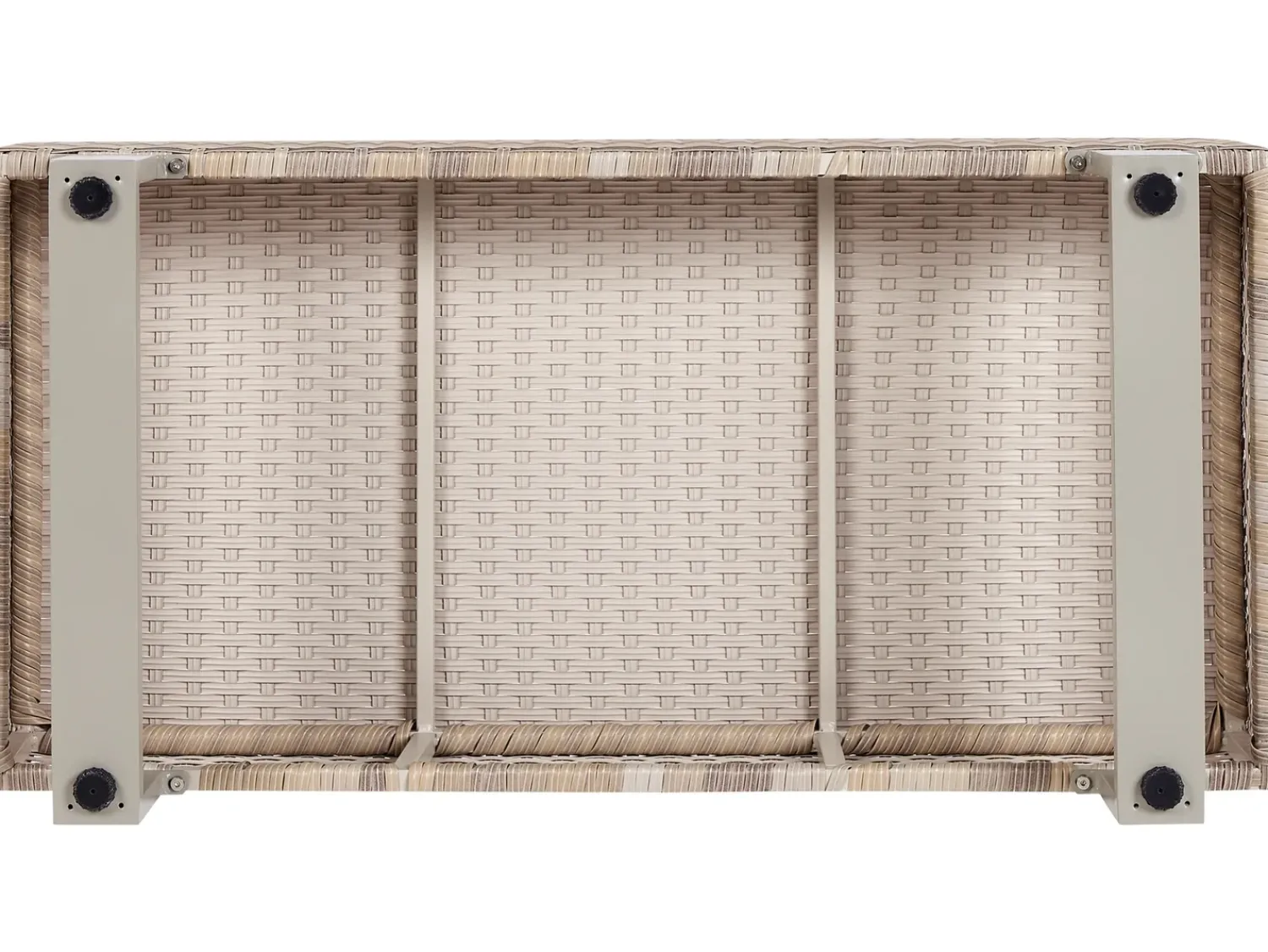 Online Beliani Set di divani angolari da giardino 5 posti LANCIANO Lato destro Rattan sintetico (PE) Bianco sporco Bianco Beige