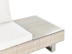 Online Beliani Set di divani angolari da giardino 5 posti LANCIANO Lato destro Rattan sintetico (PE) Bianco sporco Bianco Beige