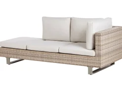 Online Beliani Set di divani angolari da giardino 5 posti LANCIANO Lato destro Rattan sintetico (PE) Bianco sporco Bianco Beige