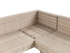 Online Beliani Set di divani angolari da giardino 5 posti LANCIANO Lato destro Rattan sintetico (PE) Bianco sporco Bianco Beige