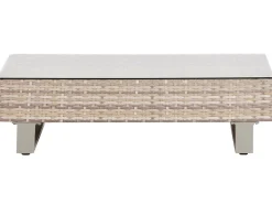 Online Beliani Set di divani angolari da giardino 5 posti LANCIANO Lato destro Rattan sintetico (PE) Bianco sporco Bianco Beige