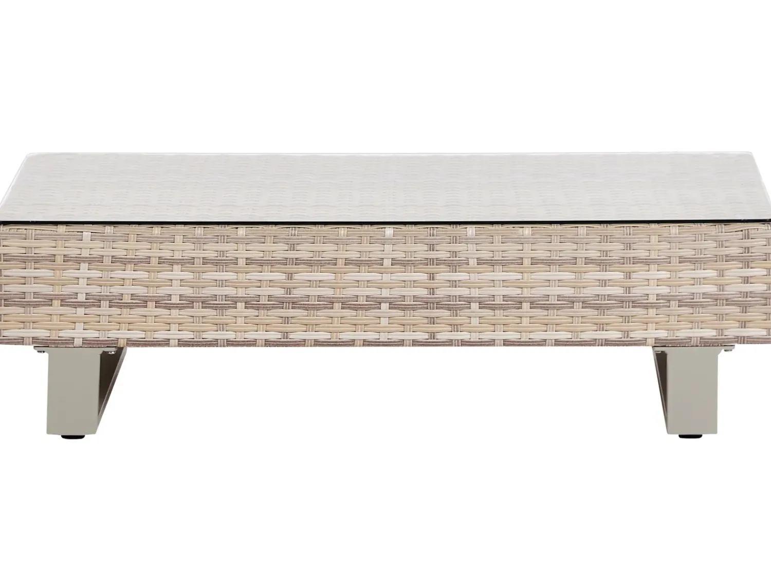 Online Beliani Set di divani angolari da giardino 5 posti LANCIANO Lato destro Rattan sintetico (PE) Bianco sporco Bianco Beige