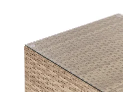 Discount Beliani Set di divani angolari da giardino 4 posti SANO Modulare Rattan sintetico (PE) Naturale Bianco Naturale