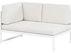 Sale Beliani Set di divani angolari da giardino 6 posti CASTELLA/FRATTE Lato Sinistro Metallo Bianco sporco Bianco Grigio