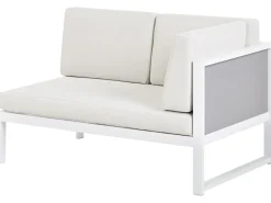 Sale Beliani Set di divani angolari da giardino 6 posti CASTELLA/FRATTE Lato Sinistro Metallo Bianco sporco Bianco Grigio