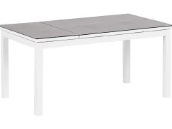 Sale Beliani Set di divani angolari da giardino 5 posti MESSINA Lato Sinistro Metallo Beige sabbia Bianco Beige Grigio