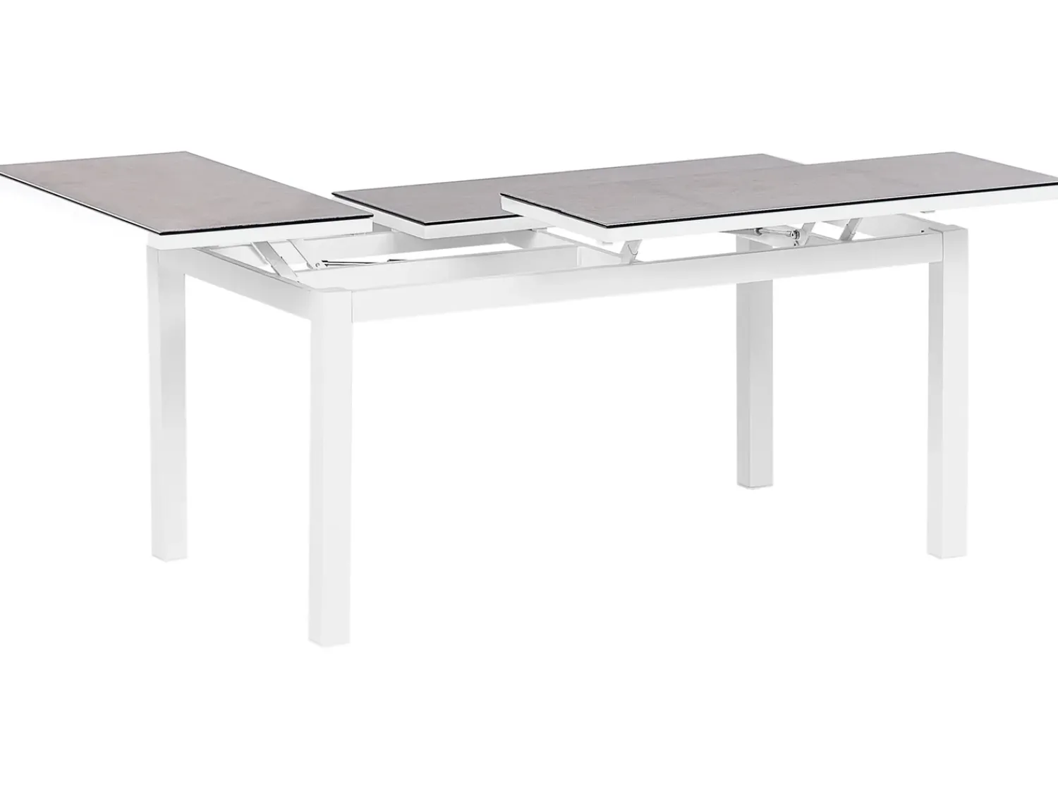 Sale Beliani Set di divani angolari da giardino 5 posti MESSINA Lato Sinistro Metallo Beige sabbia Bianco Beige Grigio