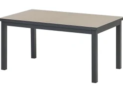 Beliani Set di divani angolari da giardino 5 posti MESSINA Lato Sinistro Metallo Beige sabbia Beige Nero