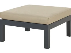 Beliani Set di divani angolari da giardino 5 posti MESSINA Lato Sinistro Metallo Beige sabbia Beige Nero