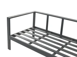Beliani Set di divani angolari da giardino 5 posti MESSINA Lato Sinistro Metallo Beige sabbia Beige Nero