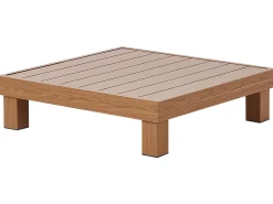 Hot Beliani Set di divani angolari da giardino 5 posti SANZA Lato Sinistro Modulare Metallo Bianco Bianco Marrone