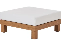 Hot Beliani Set di divani angolari da giardino 5 posti SANZA Lato Sinistro Modulare Metallo Bianco Bianco Marrone