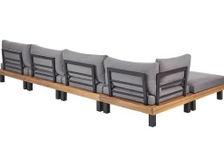 Hot Beliani Set di divani angolari da giardino 5 posti FRAZZANO Modulare Legno di acacia certificato Grigio Marrone Grigio