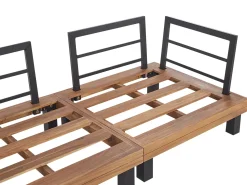 Hot Beliani Set di divani angolari da giardino 5 posti FRAZZANO Modulare Legno di acacia certificato Grigio Marrone Grigio