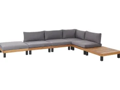 Hot Beliani Set di divani angolari da giardino 5 posti FRAZZANO Modulare Legno di acacia certificato Grigio Marrone Grigio