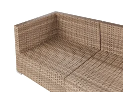 Hot Beliani Set di divani angolari da giardino 4 posti SANO Modulare Rattan sintetico (PE) Naturale Bianco Naturale