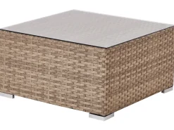 Hot Beliani Set di divani angolari da giardino 4 posti SANO Modulare Rattan sintetico (PE) Naturale Bianco Naturale