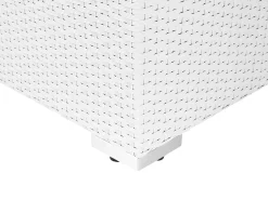 Beliani Set di divani angolari da giardino 4 posti SANO Modulare Rattan sintetico (PE) Bianco Bianco Beige