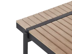 Online Beliani Set di divani angolari da giardino 5 posti BELLARIVA Legno d'eucalipto Bianco sporco Bianco Marrone Nero
